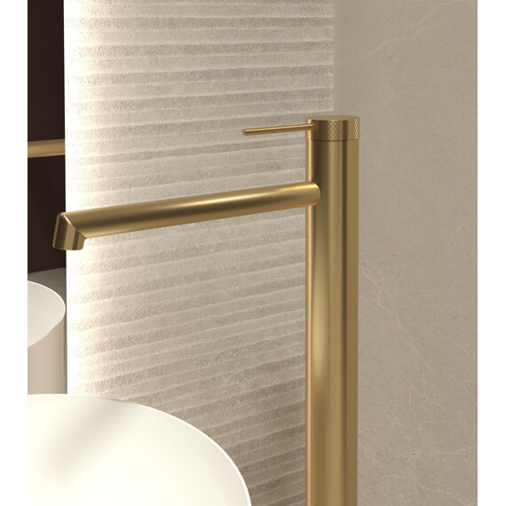 Смеситель для ванны Vincea Rim VFBF-2R1BG (со скрытой частью) брашированное золото - фото 2