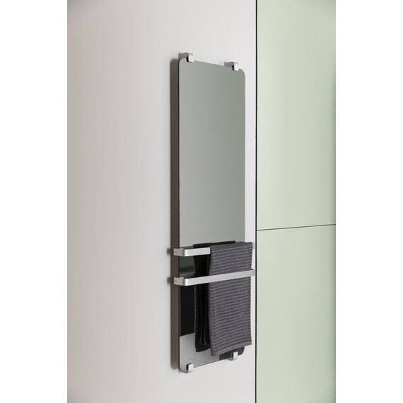 Полотенцесушитель электрический Allen Brau Infinity П1 290x1400 мм (с рейлингом) 288921, серебро - фото 2