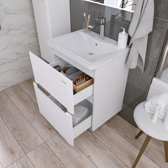 Тумба напольная с раковиной Grossman АДЕЛЬ-НОРМА 60 см 106039 - фото 4