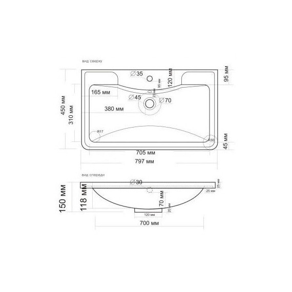 Тумба напольная с раковиной Grossman Адель 80 см 108007 - фото 7