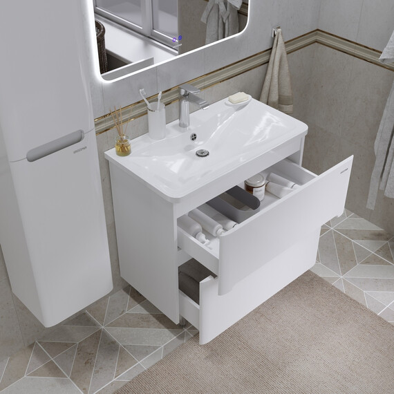 Тумба напольная с раковиной Grossman АДЕЛЬ-НОРМА 80 см 108023 - фото 5