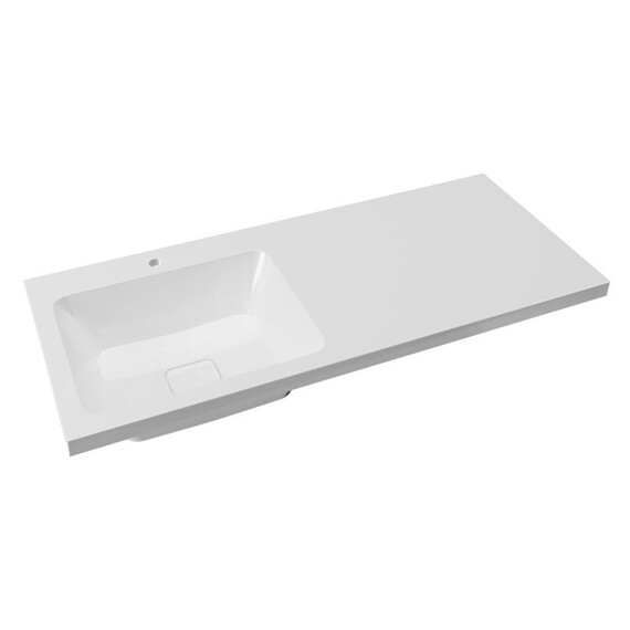 Тумба напольная с раковиной Grossman Вилар 110 см L (раковина Камилла-110) белый глянец - фото 3