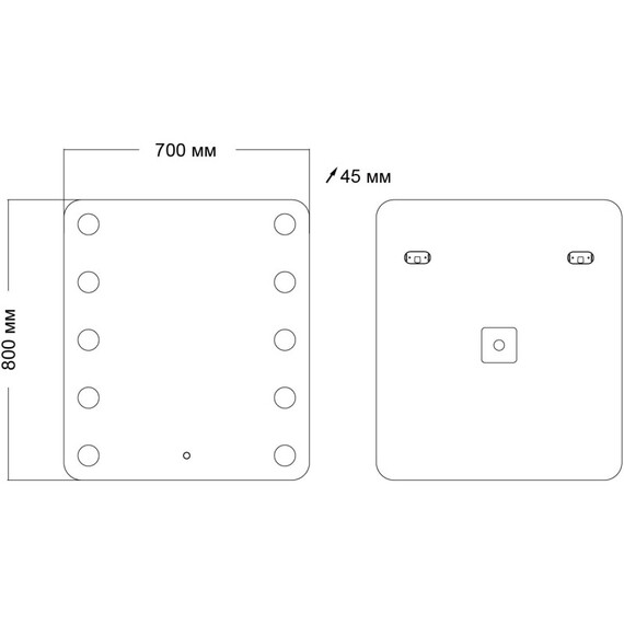 Зеркало Grossman Neon 70 см 147080 - фото 4