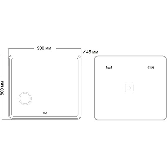 Зеркало Grossman Leo 90 см 169080 - фото 4