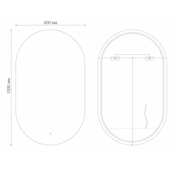 Зеркало Grossman Nero-промо 60 см 24601002, чёрный - фото 3