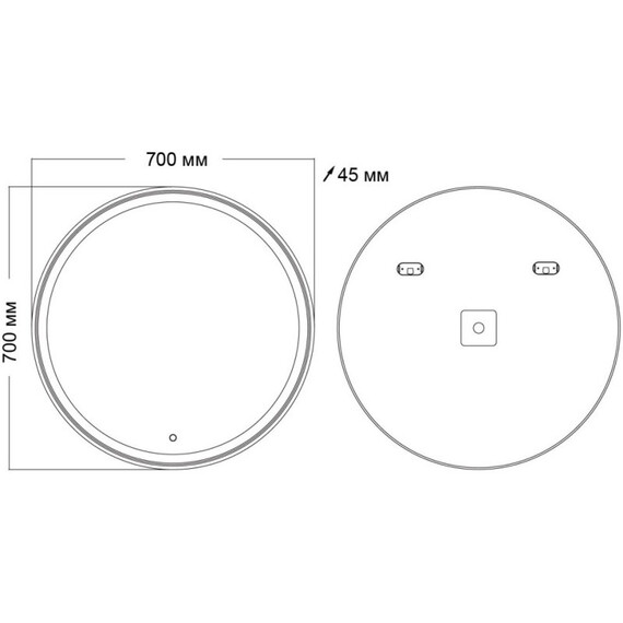 Зеркало Grossman Sento 70 см 97070 - фото 6