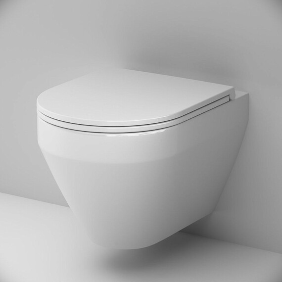 Унитаз подвесной безободковый AM.PM Spirit V2.0 C701900SC с тонкой крышкой микролифт (Система смыва торнадо) - фото 3