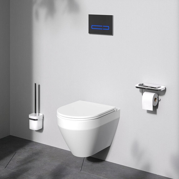 Унитаз подвесной безободковый AM.PM Spirit V2.0 C701900SC с тонкой крышкой микролифт (Система смыва торнадо) - фото 10