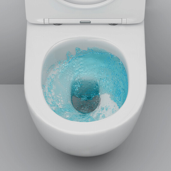 Унитаз подвесной безободковый AM.PM Like C801901SC с тонкой крышкой микролифт (Система смыва торнадо) - фото 6