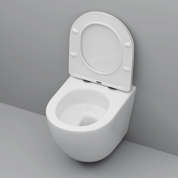 Унитаз подвесной безободковый AM.PM Like C801901SC с тонкой крышкой микролифт (Система смыва торнадо) - фото 5