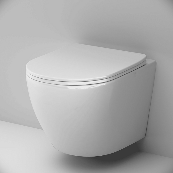 Унитаз подвесной безободковый AM.PM Like C801901SC с тонкой крышкой микролифт (Система смыва торнадо) - фото 2