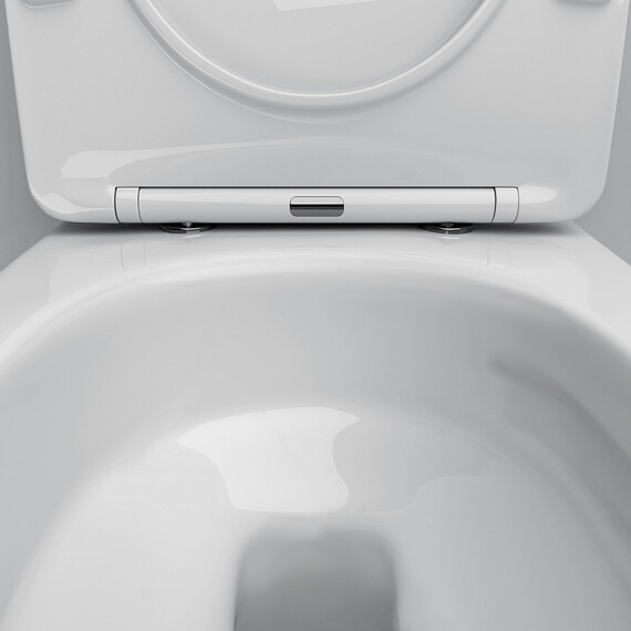 Унитаз подвесной безободковый AM.PM Like C801901SC с тонкой крышкой микролифт (Система смыва торнадо) - фото 4