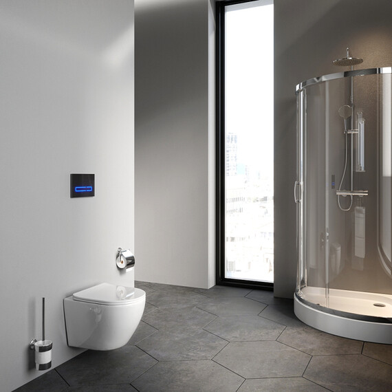 Унитаз подвесной безободковый AM.PM Like C801901SC с тонкой крышкой микролифт (Система смыва торнадо) - фото 10