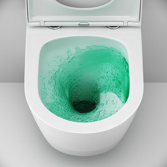 Унитаз подвесной безободковый AM.PM X-Joy C851900SC с крышкой микролифт (Система смыва торнадо) - фото 9