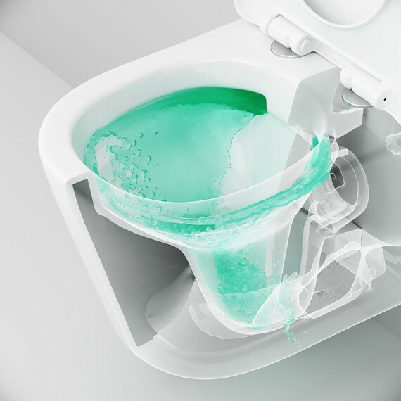 Унитаз подвесной безободковый AM.PM X-Joy C851900SC с крышкой микролифт (Система смыва торнадо) - фото 10