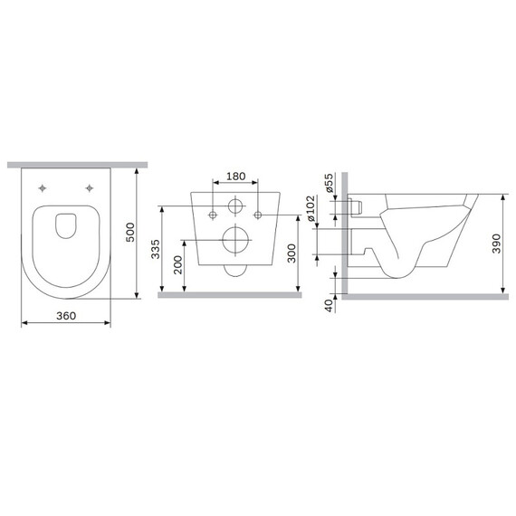 Унитаз подвесной безободковый AM.PM X-Joy C851900SC с крышкой микролифт (Система смыва торнадо) - фото 13
