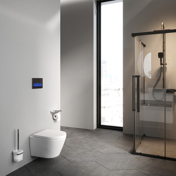 Унитаз подвесной безободковый AM.PM X-Joy C851900SC с крышкой микролифт (Система смыва торнадо) - фото 12