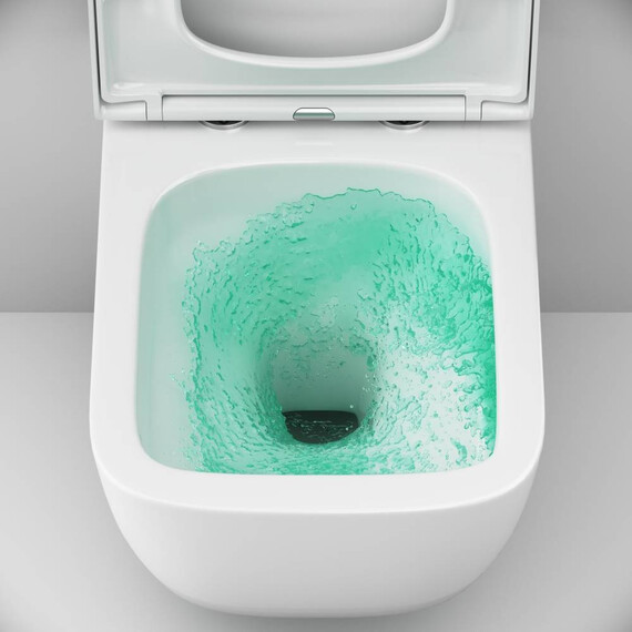 Унитаз подвесной безободковый AM.PM Gem C901901SC с быстросъемным сиденьем микролифт (Система смыва торнадо) - фото 9