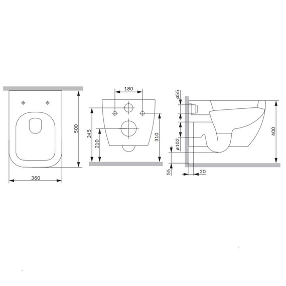 Унитаз подвесной безободковый AM.PM Gem C901901SC с быстросъемным сиденьем микролифт (Система смыва торнадо) - фото 13