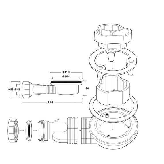 Сифон для для каменного душевого поддона Grossman GR-S91 - фото 4