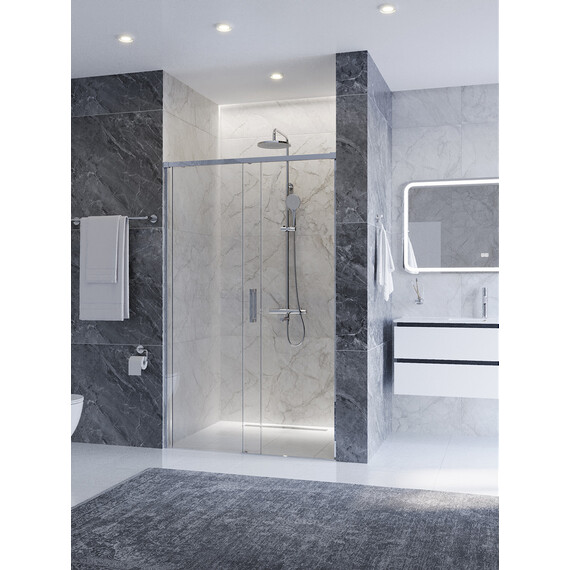 Душевая дверь Cezares 110 см PLANE-BF-1-110-C-CR, хром/прозрачное - фото 2