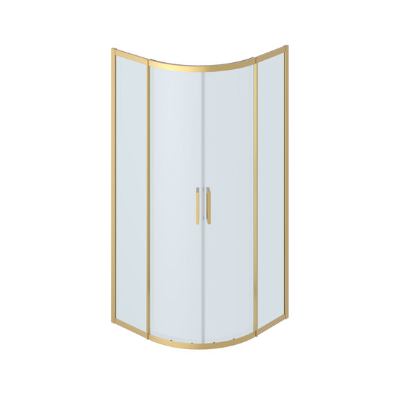 Душевое ограждение Cezares 90x90 см PLANE-R-2-90-C-BORO, брашированное золото/прозрачное - фото 5