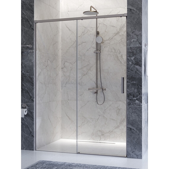 Душевая дверь Cezares 130 см PLANE-BF-1-130-C-IN, сатин/прозрачное - фото 3