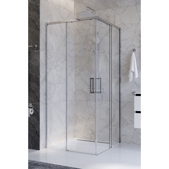 Душевое ограждение Cezares 100x100 см PLANE-A-2-100-C-CR, хром/прозрачное - фото 3