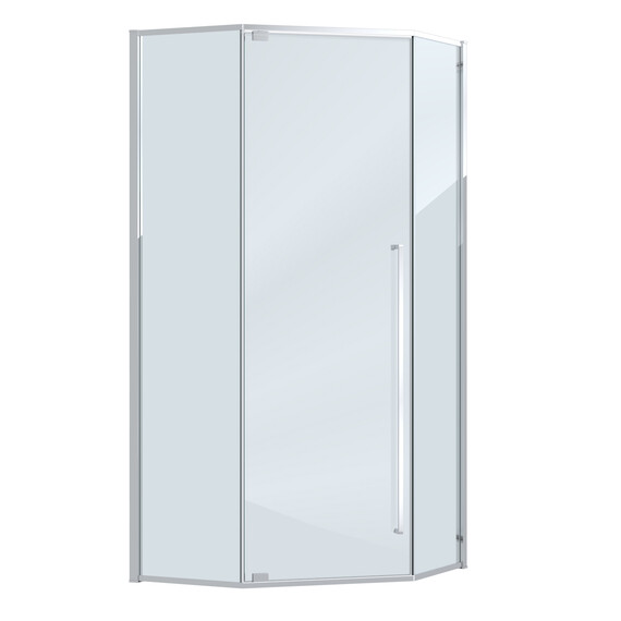 Душевое ограждение Cezares 90x90 см PLANE-P-1-90-C-CR (стекло 8 мм) хром/прозрачное - фото 4