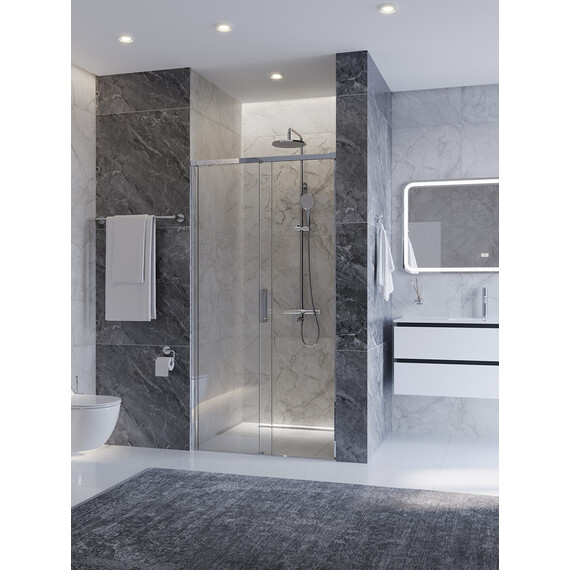 Душевая дверь Cezares 100 см PLANE-BF-1-100-C-CR, хром/прозрачное - фото 2