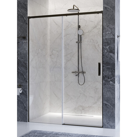 Душевая дверь Cezares 130 см PLANE-BF-1-130-C-GM, оружейная сталь/прозрачное - фото 3