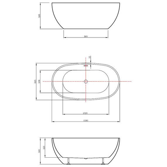 Ванна отдельностоящая Vincea 150x81 см VBT-408-1500 - фото 5