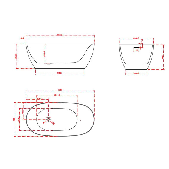 Ванна отдельностоящая Vincea 160x85 см VBT-601-1600 - фото 5
