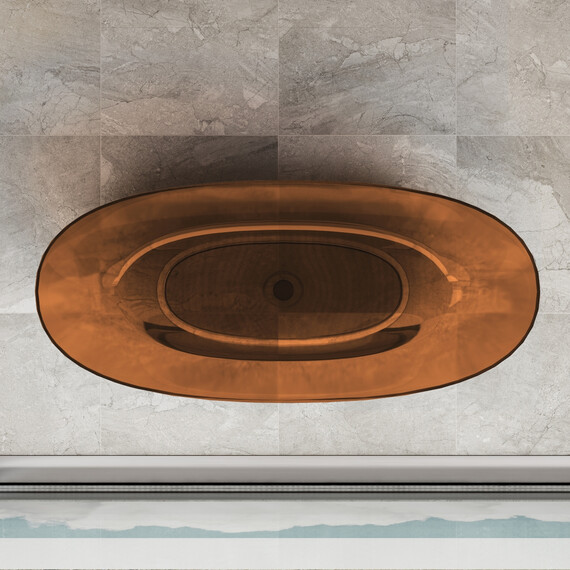 Ванна прозрачная Vincea 170x75 см VBT-6T01BR, янтарь - фото 2