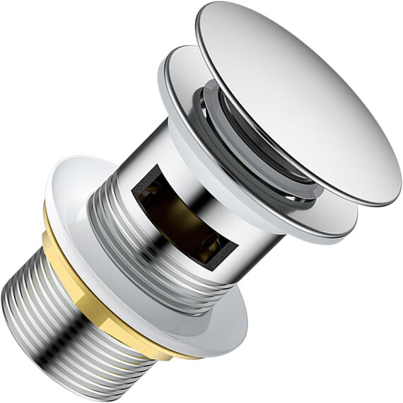 Донный клапан для раковины Haiba HB67 с переливом, глянцевый хром - фото 3