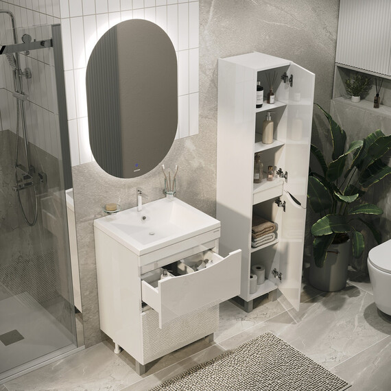 Тумба напольная с раковиной Grossman Виста 58 см 105864 - фото 6