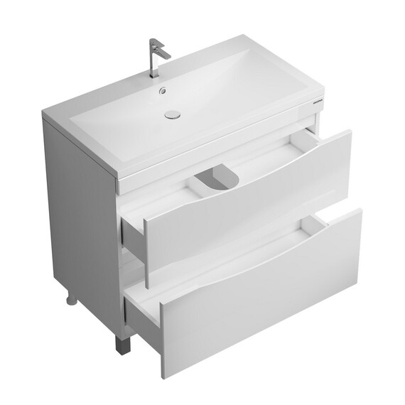 Тумба напольная с раковиной Grossman Виста 90 см 109067 - фото 4