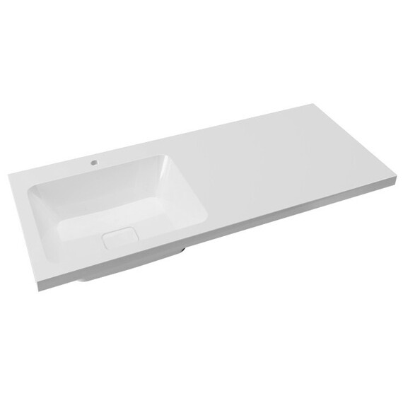 Тумба напольная с раковиной Grossman Вилар 120 см L (раковина Камилла-120) белый глянец - фото 6