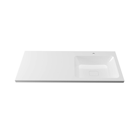 Тумба напольная с раковиной Grossman Вилар 120 см R (раковина Камилла-120) белый глянец - фото 3