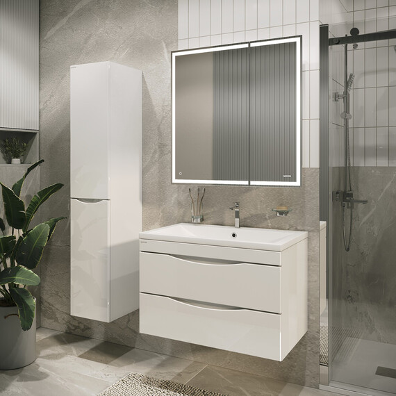 Пенал подвесной Grossman Виста 30 см 303068 L, белый глянцевый - фото 4