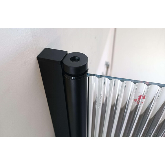 Шторка для ванны Aquatek 80 см AQ.BS.080.2BL, чёрный матовый/рифленое - фото 2