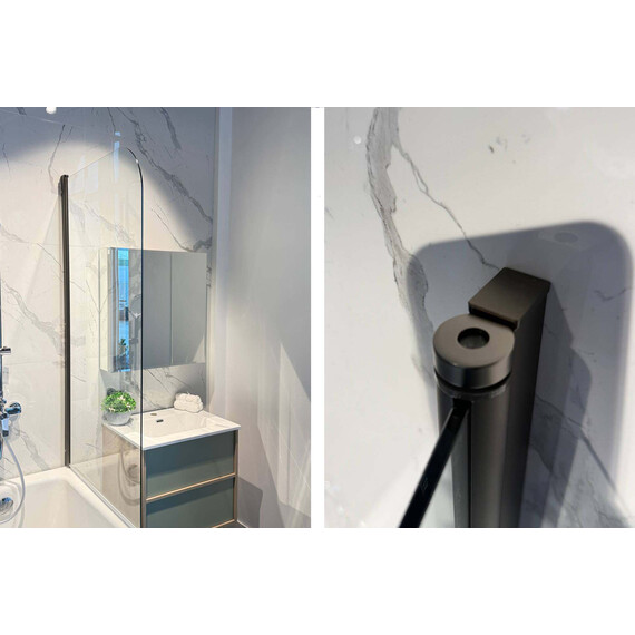 Шторка для ванны Aquatek 80 см AQ.BSRC.080.1GM, оружейная сталь/прозрачное - фото 5