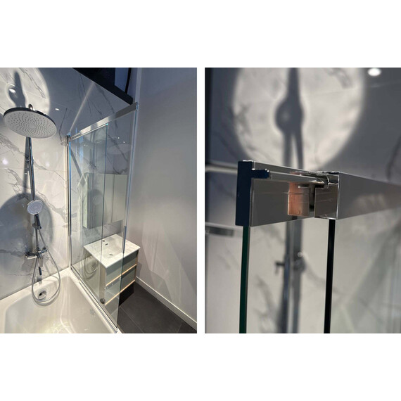 Шторка для ванны Aquatek 100 см AQ.BSS.100.1CH, хром/прозрачное - фото 5