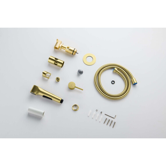 Набор для гигиенического душа Aquatek Европа AQ1020BG (со скрытой частью) золото шлифованное - фото 7