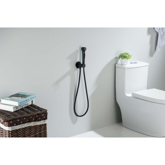 Набор для гигиенического душа Aquatek Европа AQ1020MB (со скрытой частью) чёрный матовый - фото 4