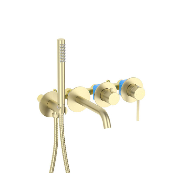 Смеситель для ванны Aquatek Европа AQ1344BG (со скрытой частью) золото шлифованное - фото 2