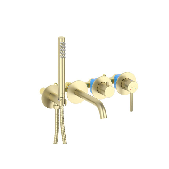 Смеситель для ванны Aquatek Европа AQ1344BG (со скрытой частью) золото шлифованное - фото 3