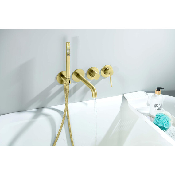 Смеситель для ванны Aquatek Европа AQ1344BG (со скрытой частью) золото шлифованное - фото 4