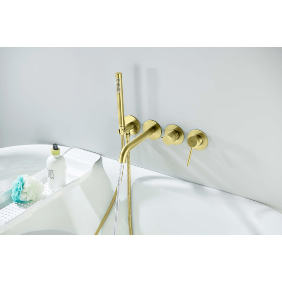 Смеситель для ванны Aquatek Европа AQ1344BG (со скрытой частью) золото шлифованное - фото 5