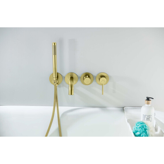 Смеситель для ванны Aquatek Европа AQ1344BG (со скрытой частью) золото шлифованное - фото 6